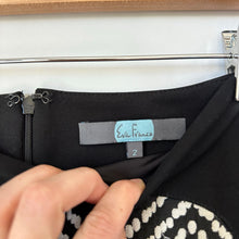Load image into Gallery viewer, Anthropologie Eva Franco Floral Embroidered Back Slit Pencil Skirt Black 2
