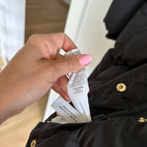 J. Crew Wintress Faux-Fur Hood Mid Length Outdoor Puffer Coat Black XS