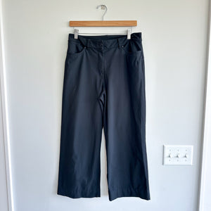 Lululemon City Sleek 5 Pocket High Rise 7/8 Length Wide Leg Pants Black 30
