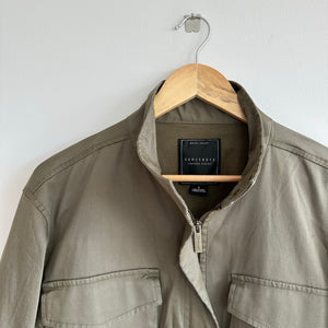 Sanctuary Otis Zip Up Drawcord Waist Outdoor Utility Jacket Green S