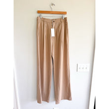 Load image into Gallery viewer, Reformation Mason Pleated Front High Rise Wide Leg Pants Tan 10 NWT
