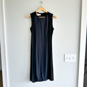 MARNI Colorblock Sleeveless Crew Neck Mini Shift Dress Black 38