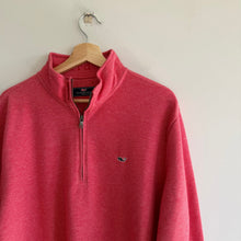 Load image into Gallery viewer, Vineyard Vines Saltwater Quarter Zip Mock Neck Pullover Sweater Pink/Red XXL
