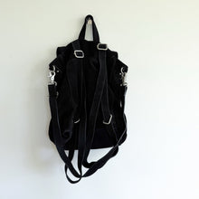 Load image into Gallery viewer, Free People Camilla Suede Leather Convertible Backpack Black
