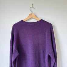Load image into Gallery viewer, Balenciaga Wool Blend Knit Long Sleeve Sweater Dress Purple 38
