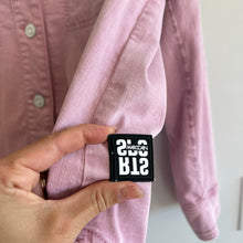 Load image into Gallery viewer, Marc Cain Twill Shirt Denim Shacket Bright Pink Lavender 8 NWT
