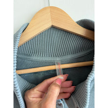 Load image into Gallery viewer, FP Movement So Fly Henley Long Sleeve Cropped Sweatshirt Blue L
