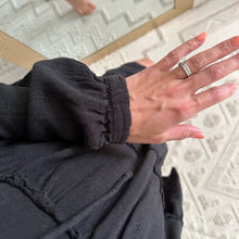 Load image into Gallery viewer, Rails Everly Long Sleeve Tiered V-Neck Mini Dress Black S
