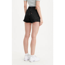 Load image into Gallery viewer, Levi's 501 Original Distressed Hem Button Fly Denim Cut Off Shorts Black 33
