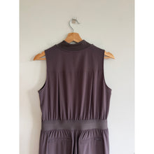 Load image into Gallery viewer, Athleta Brooklyn Zip Up Sleeveless Jogger Utility Jumpsuit Brown 6
