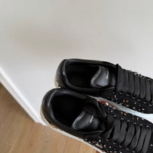 Load image into Gallery viewer, Alexander McQueen Crystal Sun Embellished Low Top Sneakers Black NEW

