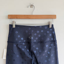 Load image into Gallery viewer, Beyond Yoga Daisy Shiny High Waisted Double Layered Midi Leggings Blue M NWT

