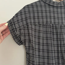Load image into Gallery viewer, Madewell Central Thompson Plaid Tulip Hem Shirt Dress Black 2XS
