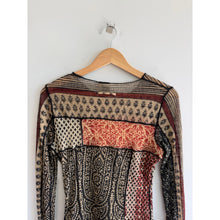 Load image into Gallery viewer, Rare Vintage Jean Paul Gaultier Maille Classique Patchwork Mesh Top Brown L
