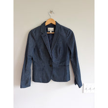 Load image into Gallery viewer, J.Crew Schoolboy Polka Dot Long Sleeve Blazer Navy White 2

