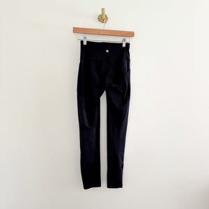 Lululemon Front Panel Mixed Media Pocket Leggings Black 4