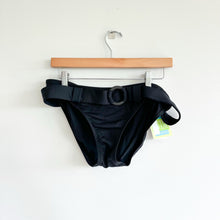 Load image into Gallery viewer, Swim Systems Retro Belted Bikini Bottoms Black L NWT
