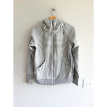 Load image into Gallery viewer, Lululemon Scuba Classic Cotton Fleece Zip Up Striped Hoodie Jacket Gray
