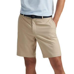 Peter Millar Salem Performance Golf Zip Front Chino Shorts Cream 38