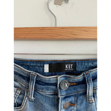 Load image into Gallery viewer, KUT From The Kloth Distressed Denim Button-Fly High Rise Straight Jeans Blue 0
