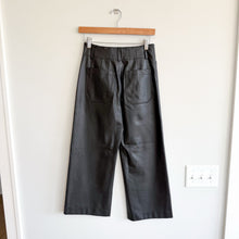 Load image into Gallery viewer, Anthropologie Maeve The Colette Faux Leather High Rise Wide Leg Pants Black 25P
