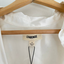 Load image into Gallery viewer, NWT L&#39;Agence Tyler Silk Button Front Shirt Blouse Ivory L
