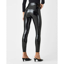 Load image into Gallery viewer, NWT Spanx Faux Patent Leather High Rise Pull On Leggings Black XS
