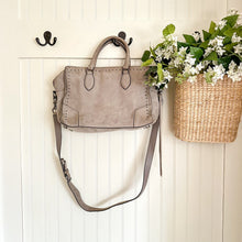 Load image into Gallery viewer, Rebecca Minkoff Leather Satchel Crossbody Bag Taupe
