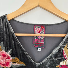 Load image into Gallery viewer, Johnny Was Embroidered Velvet V-Neck Poncho M
