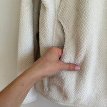 Load image into Gallery viewer, Patagonia Raw Linen Pocket Snap T-Fleece Pullover Sweater Cream S
