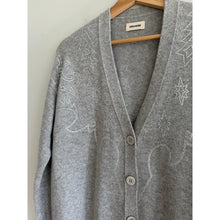 Load image into Gallery viewer, Zadig &amp; Voltaire Cashmere Strass Mirkaz Embellished Knit Button Front Cardigan L
