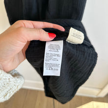 Load image into Gallery viewer, Madewell Lightspun V-Neck 3/4 Sleeve Midi Dress Black XS
