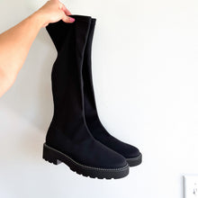 Load image into Gallery viewer, Paul Green Pull On Knee High Casual Platform Boots Black 7 NWT

