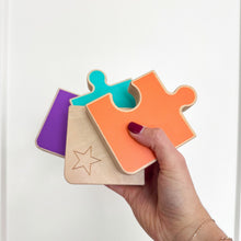 Load image into Gallery viewer, Lovevery 4 pcs Chunky Wooden Double-Sided The Companion Play Kit Jigsaw Puzzle
