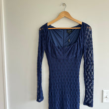 Load image into Gallery viewer, Bardot Adoni Floral Lace Long Sleeve Midi Dress Blue 8 NWT
