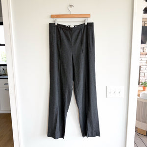 Vince Brushed Wool Mid Rise Straight Leg Trouser Pants Dark Gray L NWT