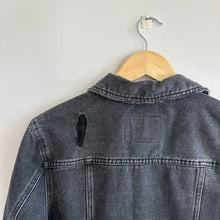 Load image into Gallery viewer, BBJ Los Angeles Distressed Button Front Classic Jean Jacket Black XL
