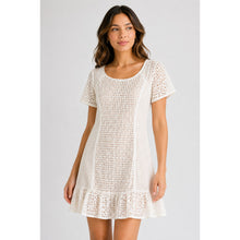 Load image into Gallery viewer, Anthropologie HD in Paris Georgia Eyelet Short Sleeve Flounce Hem Dress 10 NWT
