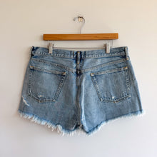 Load image into Gallery viewer, Agolde Parker Distressed Denim High Rise Cut Off Shorts Blue 32
