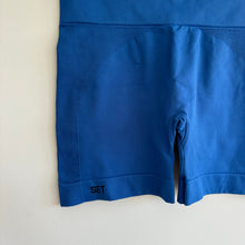 Load image into Gallery viewer, SET Sculptflex Pull On Lightweight High Rise Activewear Shorts Blue XL
