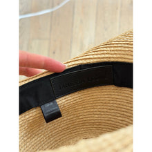 Load image into Gallery viewer, Janessa Leone Tinsley Wide Brim Fashion Hat Natural Cream L NEW
