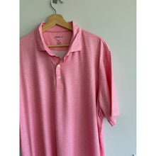 Load image into Gallery viewer, Johnnie-O Micro Pattern Collared Short Sleeve Polo Shirt Pink XL
