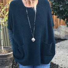 Load image into Gallery viewer, Cabi Lagenlook Sapphire Knit Pullover Sweater Poncho Teal XS
