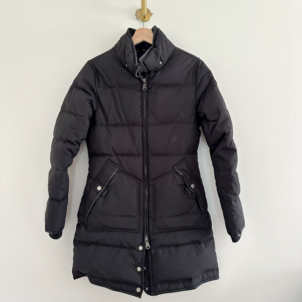 Pajar Hypoallergenic Down Feather Quilted Puffer Parka Jacket Black XS