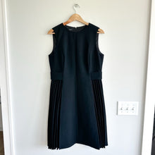 Load image into Gallery viewer, Lafayette 148 New York Wool Sleeveless Pleated Mini Shift Dress Black 10 NWT
