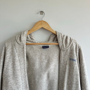 Columbia Reel Cozy Hooded Open Cardigan Sweatshirt Heathered Cream S