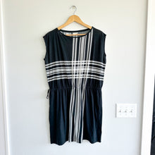 Load image into Gallery viewer, Dries Van Noten Striped Cinch Waist Tunic Dress Black White L
