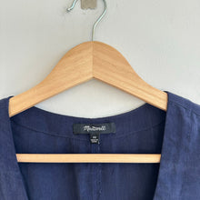 Load image into Gallery viewer, Madewell V-Neck Short Sleeve Straight Leg Jumpsuit Blue 00
