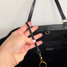 Load image into Gallery viewer, R.M Williams Signature Leather Suede Double Strap Tote Bag Black
