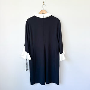 Karl Lagerfeld Paris Collared Shift Dress with Contrast Tulip Sleeve 16